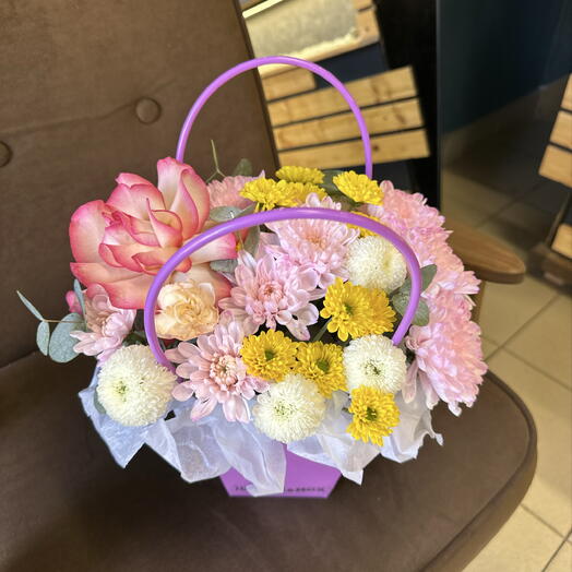Сумочка с цветами микс 🌸