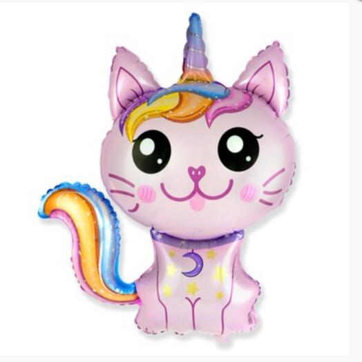 Balloon Foil Figure Unicorn Cat Pink