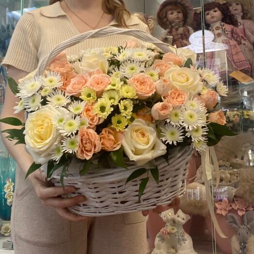 Basket with flowers