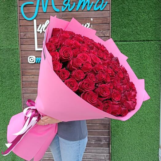 Ramo de 101 rosas rojas