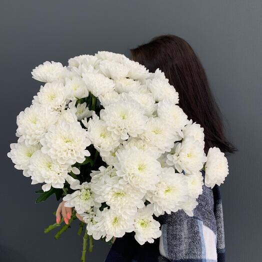Букет из 9 кустовых хризантем