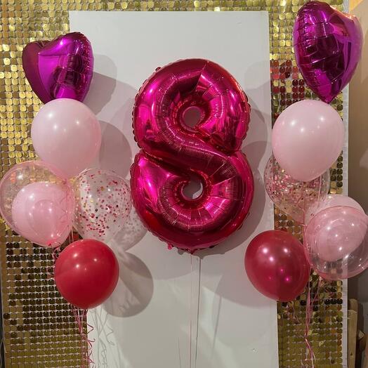 Шарики на 8 лет 13шт