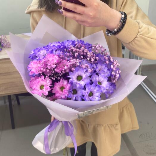 Bouquet of Chrysanthemum chamomile rainbow