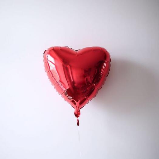 Фольгированный шар сердце, цвет ассорти