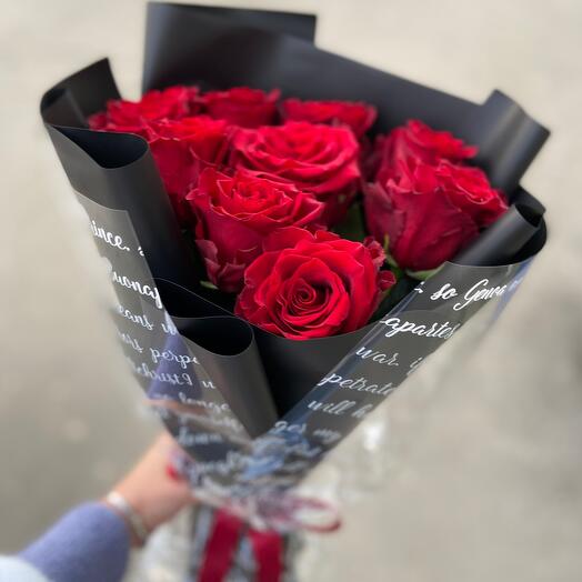 Roses in a bouquet