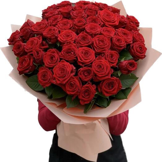 Bouquet of 51 pieces of red roses