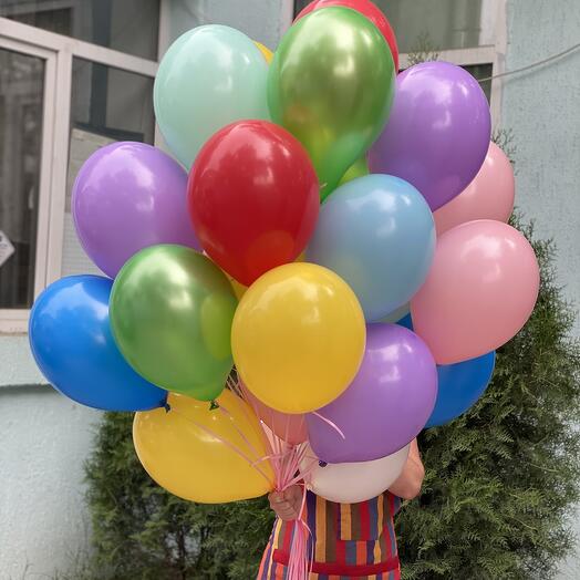 Multi-colored balloons with helium 25 pieces