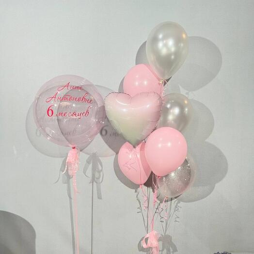 Balloons for six months 6 months for a girl daughter 8 pcs