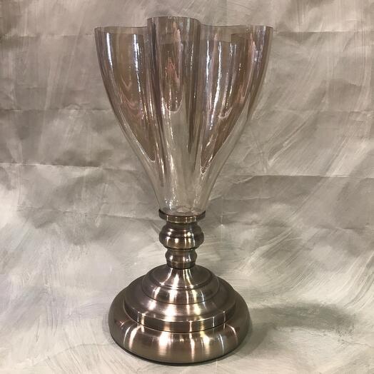 Candelabro de bronce "ola"