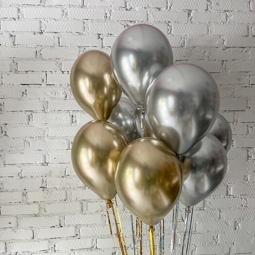 Balloons silver and gold