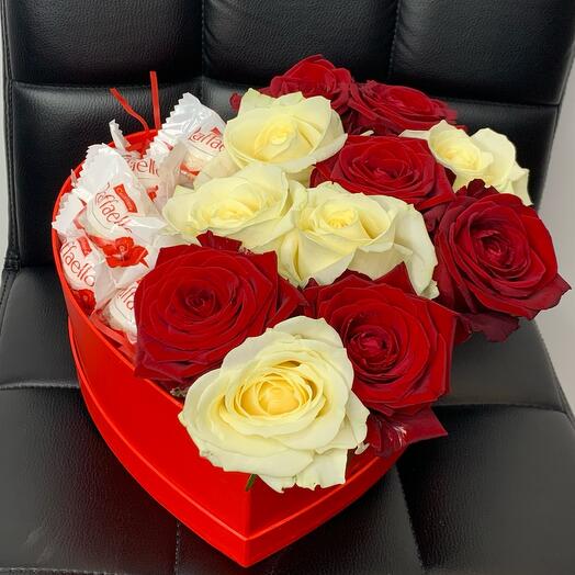 Flowers in a box "Sweet heart"