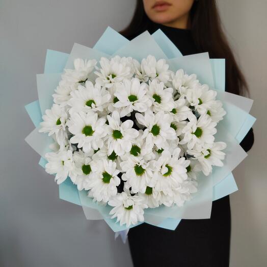 Bouquet of 7 branches of white chrysanthemums, bouquet 209