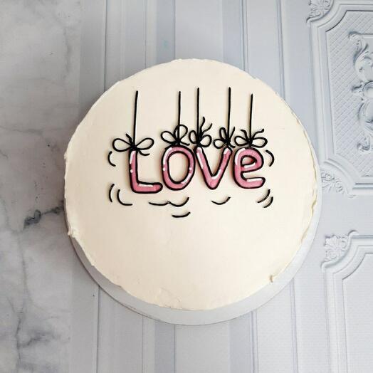 Бенто торт 750гр в подарок на день влюбленных