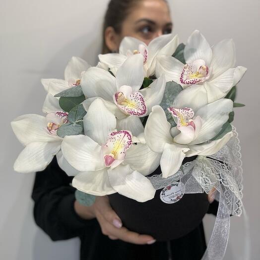 Flores en una Caja de orquídeas