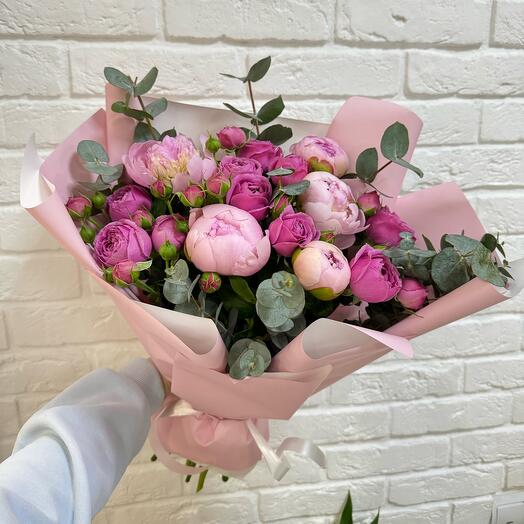 Букет с пионами 🌸