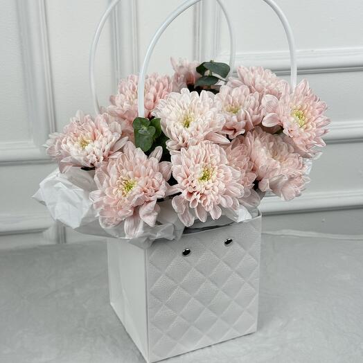 Bolso de crisantemo rosa