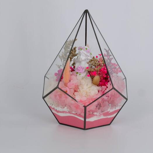 Ангел со стабилизированными цветами