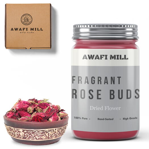 AWAFI MILL Deep Red Rose | Rosa Buds and Petals - Bottle of 100 Gram