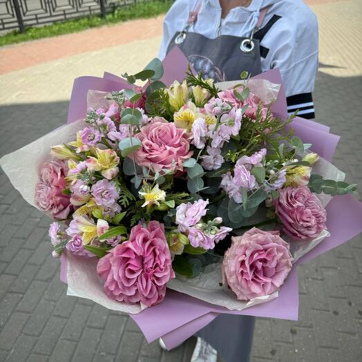 Авторский букет Кантри и альстромерия