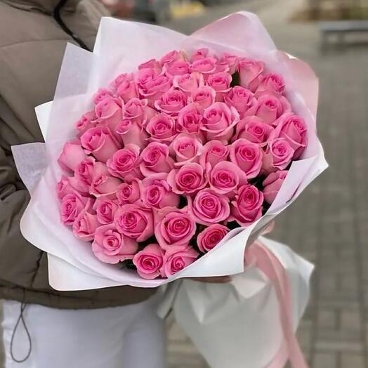 51 розовая роза