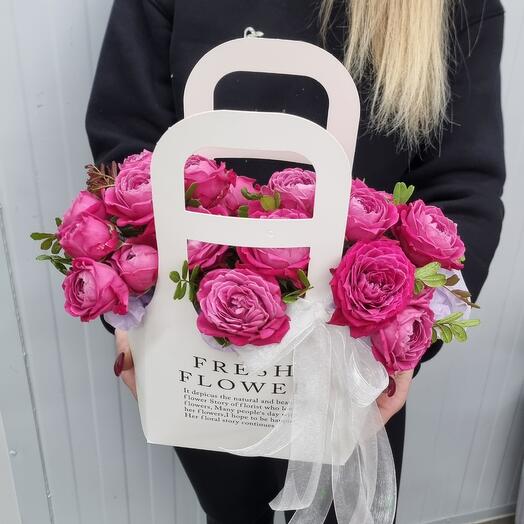Una bolsa con rosas de peonía arbustivas " Para ella💕"