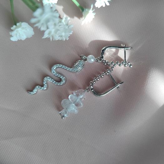 Серьги "змейка"
