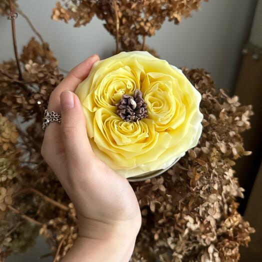 Свеча Бутон лимонной розы