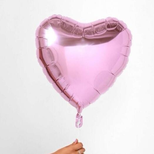 Розовое сердечко шар