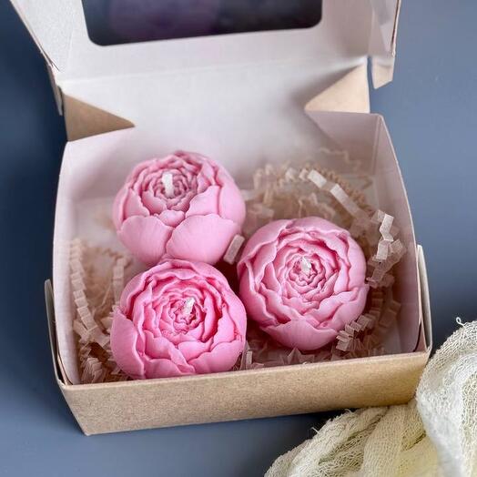 Набор свечей Пионы