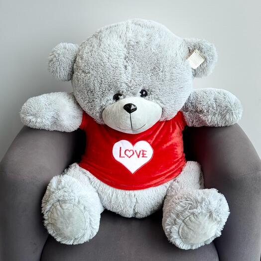 Игрушка мягкая Медвежонок Тэд "LOVE" размер XL/игрушки Уфа/Доставка Уфп