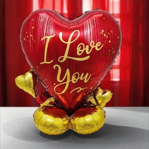 Шар К ФИГУРА AIR Сердце I LOVE YOU