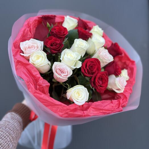 Микс из 21 розы