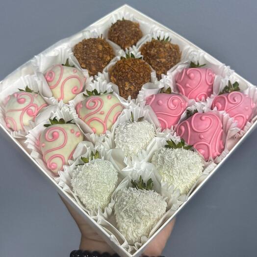 Клубника в бельгийском шоколаде 🍓 Набор «Нежность»