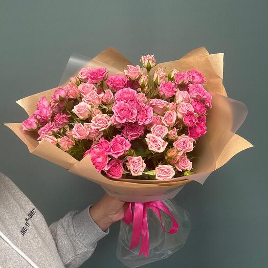 Кустовые розы 15 шт