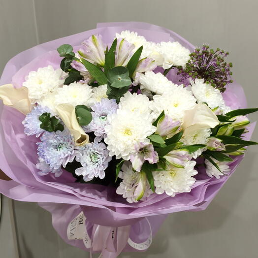 Сиреневый букет с Каллами