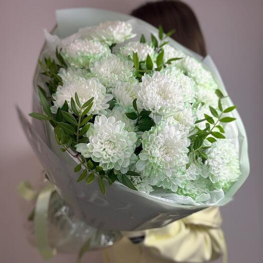 Летний букет из 5 веточек кустовой хризантемы 💚