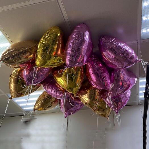 Juego de globos de helio 558-en el techo Corazones ( aerodiseño )
