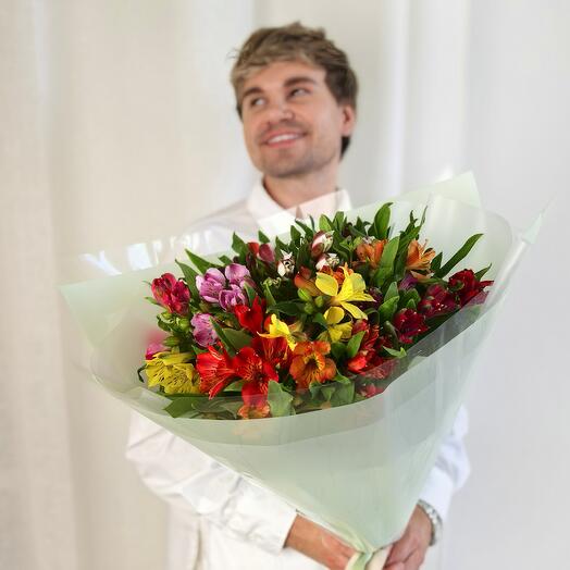 Цветная Альстромерия, 21 шт