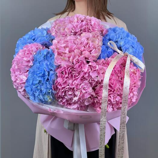 Цветы Букет Art Flowers 9 премиум гортензий