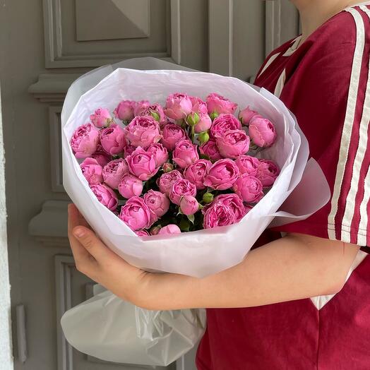 9 кустовых пионовидных роз🌸Misty bubbles