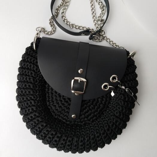Сумка вязаная "Black Крейзи"