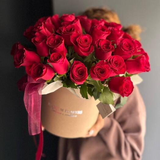 -20%АКЦИЯ🌹Цветы в коробке/51 кенийские розы/Цветы Уфа/Доставка Уфа