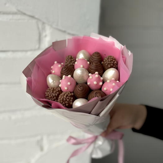 Букет из клубники в шоколаде 19шт «Нежный»