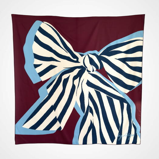 Шелковый платок 90х90 бордовый