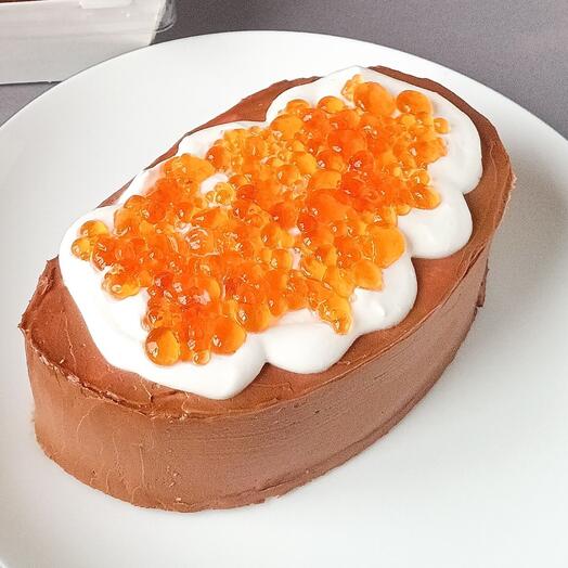 Торт в виде бутерброда с икрой папе / парню / мужу