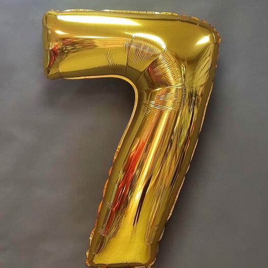 Шар Цифра 7 золото