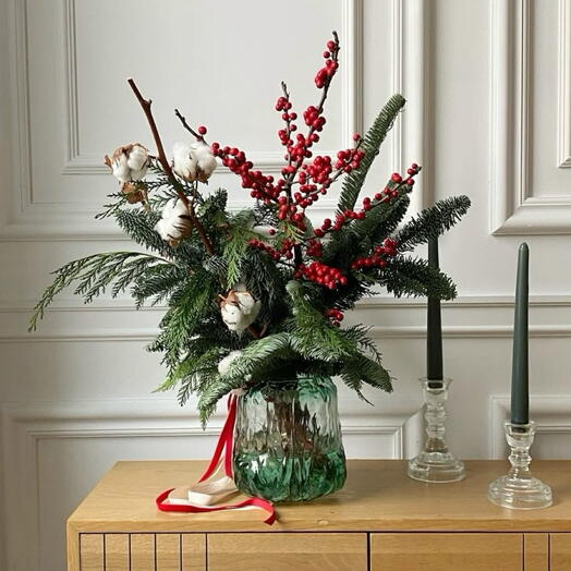 Зимняя охапка в интерьер