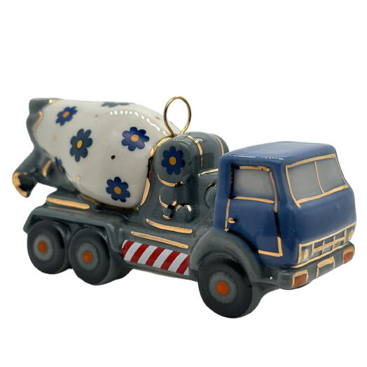 Ёлочная игрушка "Бетономешалка" (Фарфоровая мануфактура)