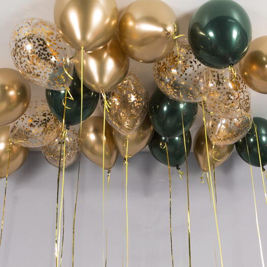 Набор гелиевых шаров  «Изумрудный блеск»