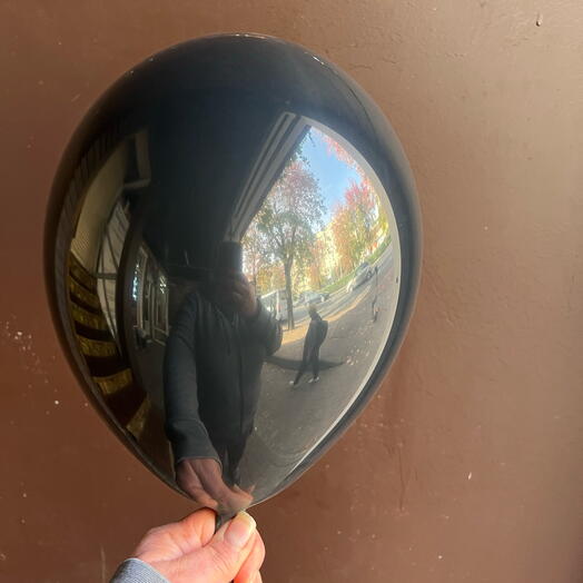 Шар с гелием черный хром